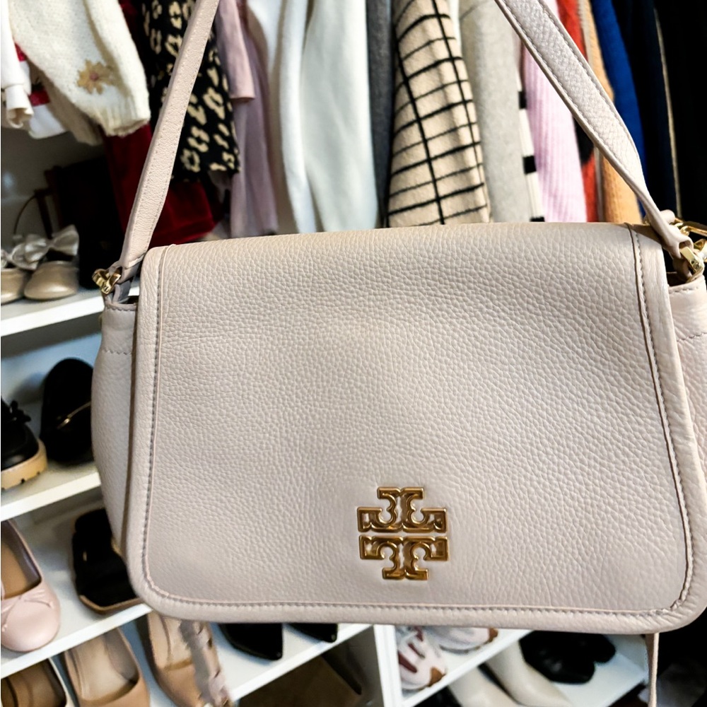 Tory Burch purse, light pink with gold detail